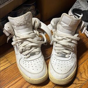Nike Kids Cream High-Top Sneakers Air Force